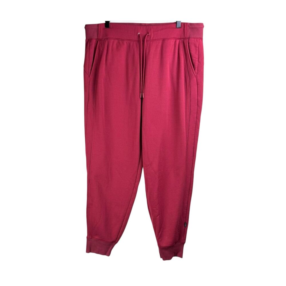 Athleta XL Altitude Jogger Drawstring High Rise Stretch Dark Red Pants Pockets